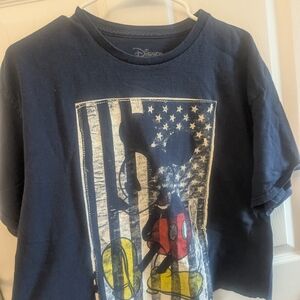 Disney Kids Navy Blue Mickey Mouse Flag Tee